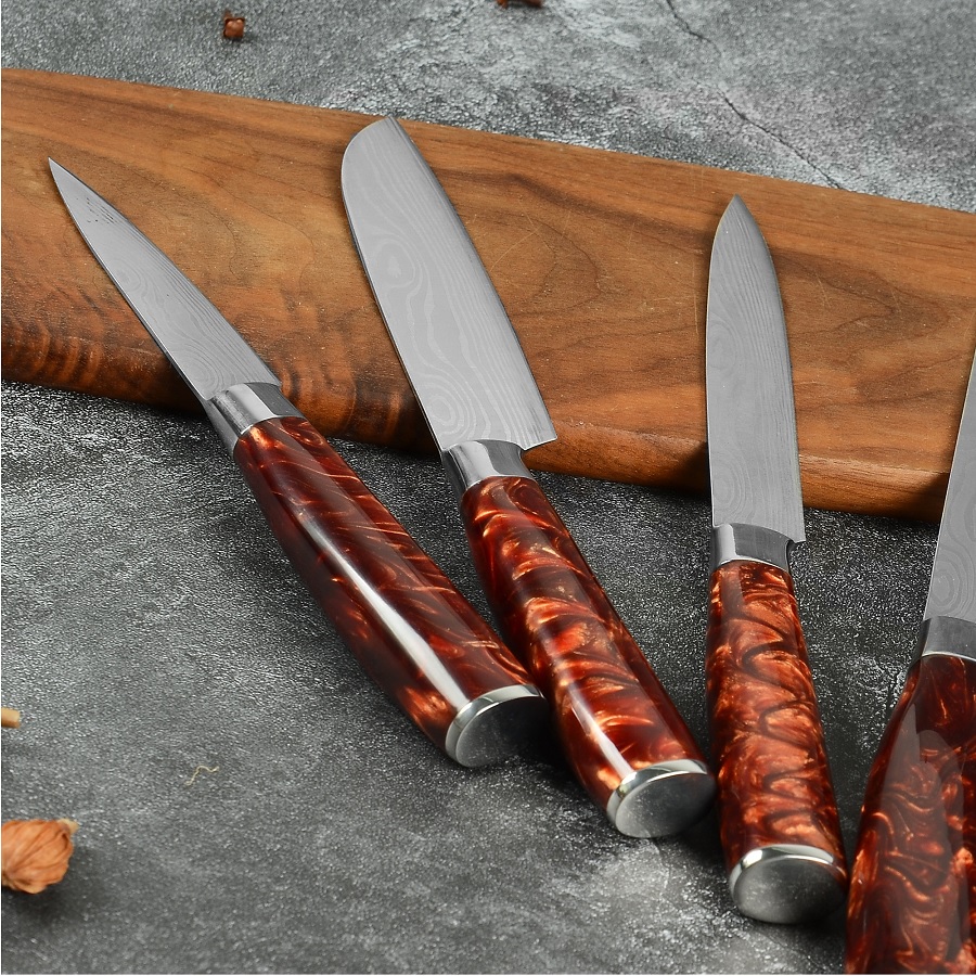 Set kuhinjskih noževa BL-13828 - 9 kom / Zelena