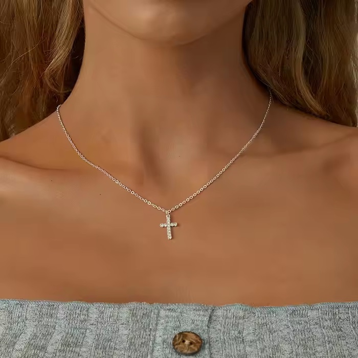 Ogrlica Small Cross - Srebrna