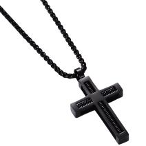 Ogrlica TW-34106 Cross - Crna